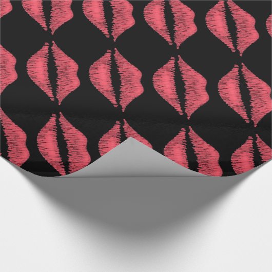 Papier Cadeau Papier d'enveloppement des lèvres de tableau noir (Coin)
