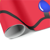 Papier Cadeau Papier d'enveloppement des lumières de Noël (Coin rond)