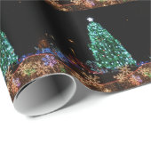 Papier Cadeau Papier d'enveloppement des lumières de Noël (Coin rond)