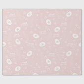 Papier Cadeau Papier d'enveloppement des mers roses et des salut (Plat)