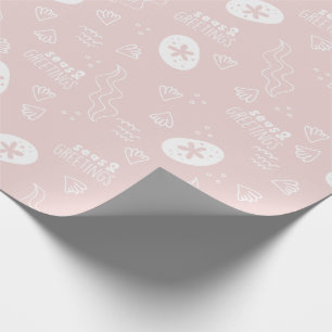 Papier Cadeau Papier d'enveloppement des mers roses et des salut