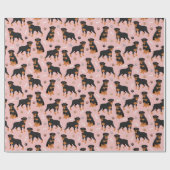 Papier Cadeau Papier d'enveloppement des os et pattes de chien (Plat)