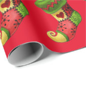 Papier Cadeau Papier d'enveloppement des restes de Noël (Coin rond)