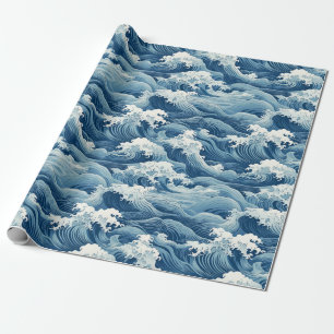 Papier Cadeau Papier d'enveloppement des vagues océaniques