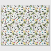 Papier Cadeau Papier d'enveloppement d'été marin (Plat)