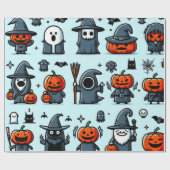 Papier Cadeau Papier d'enveloppement d'Halloween (Plat)