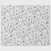 Papier Cadeau Papier d'enveloppement d'Halloween (Plat)