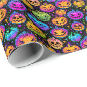 Papier Cadeau Papier d'enveloppement d'Halloween (Coin rond)