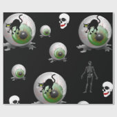 Papier Cadeau Papier d'enveloppement d'Halloween (Plat)