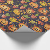 Papier Cadeau Papier d'enveloppement d'Halloween - Design 2 (Coin)