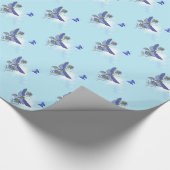 Papier Cadeau Papier d'enveloppement Diagonale Papier papillon b (Coin)