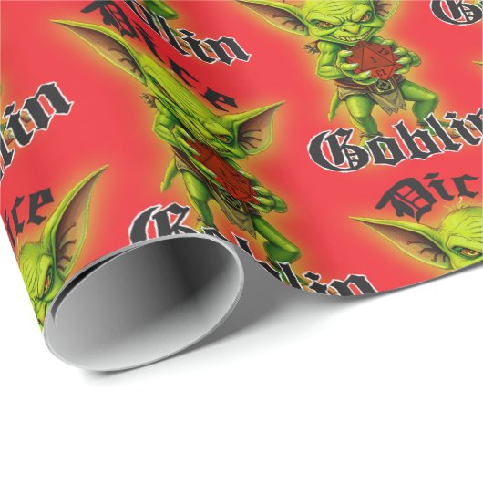 Papier Cadeau Papier d'enveloppement Dice Goblin (Coin rond)