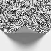 Papier Cadeau Papier d'enveloppement d'illusion optique noir et (Coin)