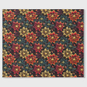 Papier Cadeau Papier d'enveloppement Diwali Florals (Plat)