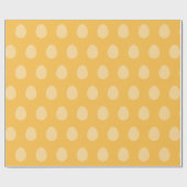 Papier Cadeau Papier d'enveloppement d'oeufs de Pâques jaune (Plat)