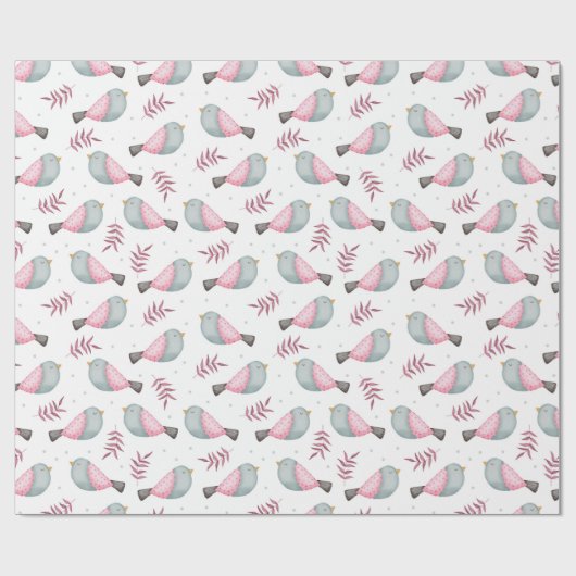 Papier Cadeau Papier d'enveloppement d'oiseaux (Plat)