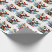 Papier Cadeau Papier d'enveloppement d'orignal de Noël (Coin)