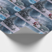 Papier Cadeau Papier d'enveloppement d'ours père Noël et Polar (Coin)