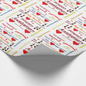 Papier Cadeau Papier d'enveloppement du bon anniversaire (Coin)