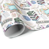 Papier Cadeau Papier d'enveloppement du collège (Coin rond)