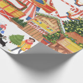 Papier Cadeau Papier d'enveloppement du marché de Noël (Coin)