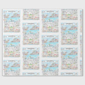 Papier Cadeau Papier d'enveloppement du patriot d'équipe (Plat)