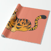 Papier Cadeau Papier d'enveloppement du retrait du tigre (Déroulé)