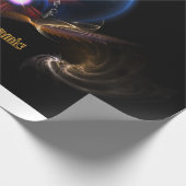 Papier Cadeau Papier d'enveloppement dynamique de l'art fractal  (Coin)