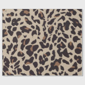 Papier Cadeau Papier d'enveloppement Empreinte de léopard Brown (Plat)