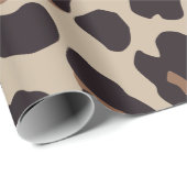 Papier Cadeau Papier d'enveloppement Empreinte de léopard Brown (Coin rond)