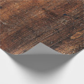 Papier Cadeau Papier d'enveloppement en bois rustique (Coin)