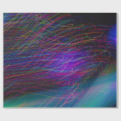 Papier Cadeau Papier d'enveloppement en fibre optique néon (Plat)