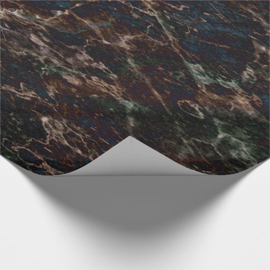 Papier Cadeau Papier d'enveloppement en marbre foncé (Coin)