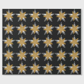 Papier Cadeau Papier d'enveloppement en or noir (Plat)