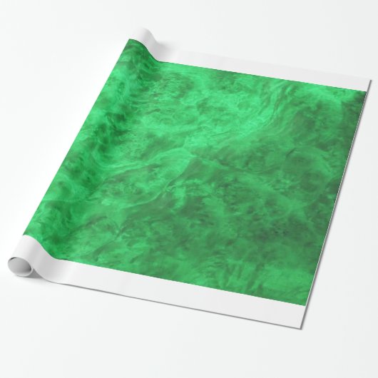 Papier Cadeau Papier d'enveloppement en velours vert émeraude (Déroulé)