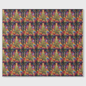 Papier Cadeau Papier d'enveloppement en verre teint d'aquarelle  (Plat)