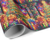 Papier Cadeau Papier d'enveloppement en verre teint d'aquarelle  (Coin rond)