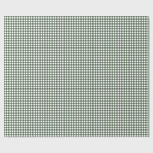 Papier Cadeau Papier d'enveloppement En vichy vert de vacances (Plat)