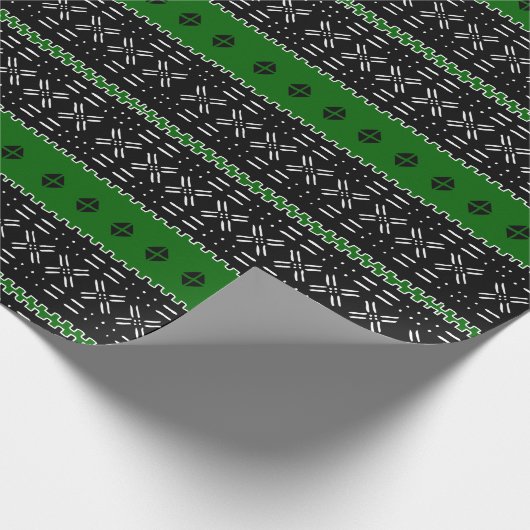 Papier Cadeau Papier d'enveloppement Festif noir et vert (Coin)