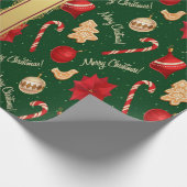 Papier Cadeau Papier d'enveloppement Festive Joyeux Noël (Coin)