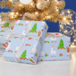 Papier Cadeau Papier d'enveloppement Festive Llama Christmas<br><div class="desc">Festive Llama Noël Célébrez le Noël de cette année avec cette Llama festive joyeuse, lumineuse et colorée. Cette jolie lama transporte des paquets de Noël à la fête de cette année. Un design parfait pour des vacances et des rassemblements d'hiver inoubliables. Le design est entièrement personnalisable. Consultez la papeterie de...</div>