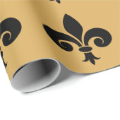 Papier Cadeau Papier d'enveloppement Fleur De Lis (Coin rond)