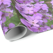 Papier Cadeau Papier d'enveloppement Fleur sauvage violet (Coin rond)