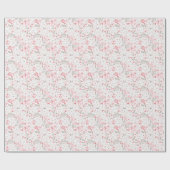 Papier Cadeau Papier d'enveloppement floral à floraison douce (Plat)