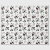 Papier Cadeau Papier d'enveloppement floral aquarelle (Plat)