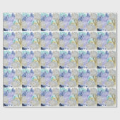 Papier Cadeau Papier d'enveloppement floral doux et rêvé (Plat)