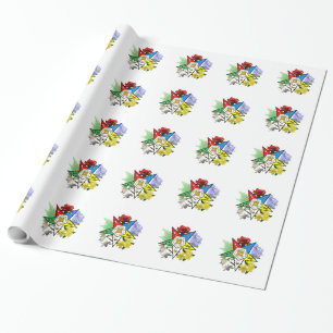 Papier Cadeau Papier d'enveloppement floral Etoile orientale