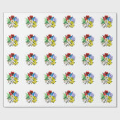 Papier Cadeau Papier d'enveloppement floral Etoile orientale (Plat)