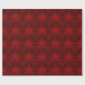 Papier Cadeau Papier d'enveloppement Floral Feuille rouge (Plat)