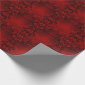 Papier Cadeau Papier d'enveloppement Floral Feuille rouge (Coin)